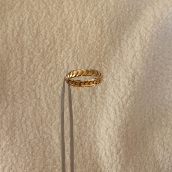 Dia Harringbone/Arrow Patterned Ring 14k Size 5
